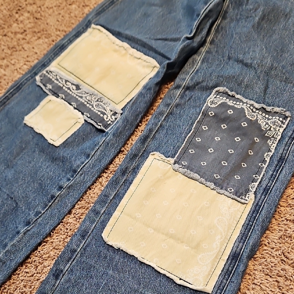 Pacsun Eco Bandana Patch High Waisted Baggy Jeans - Picture 10 of 10